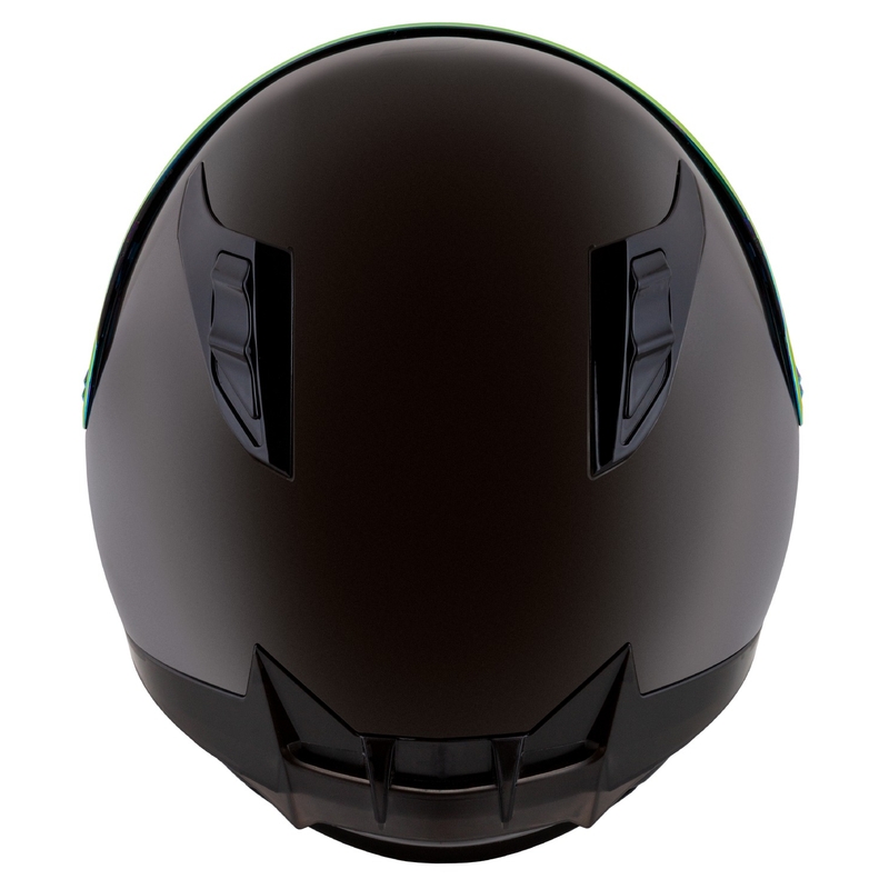 Cassida Aero Super Mono Integralhjelm, Blank Sort Krom-Sort - II. kvalitet