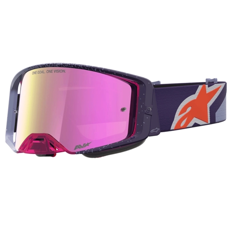 Alpinestars Supertech Hiten motocrossbriller lilla-rød
