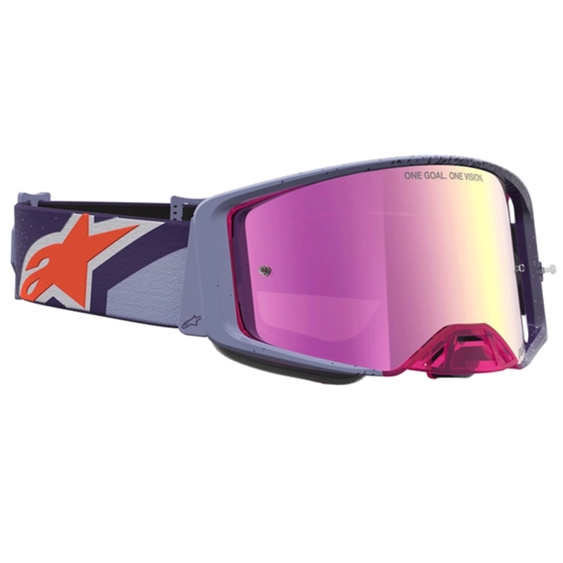 Alpinestars Supertech Hiten motocrossbriller lilla-rød
