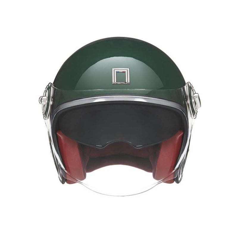 Åben motorcykelhjelm NOX PREMIUM Heritage grøn - II. kvalitet