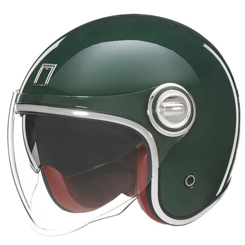 Åben motorcykelhjelm NOX PREMIUM Heritage grøn - II. kvalitet