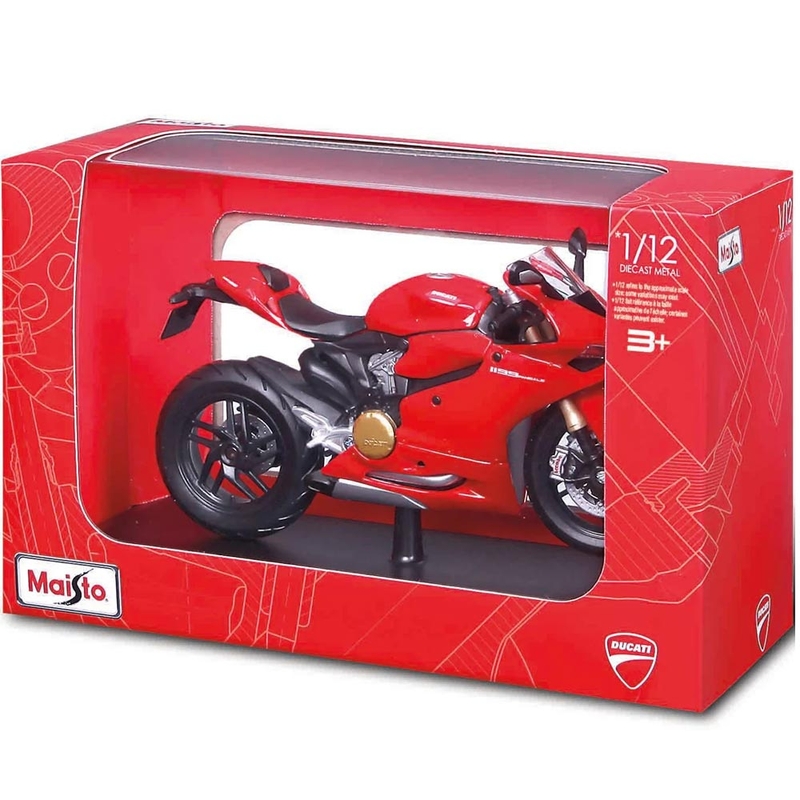 Maisto Ducati 1199 Panigale motorcykel model 1:12 rød