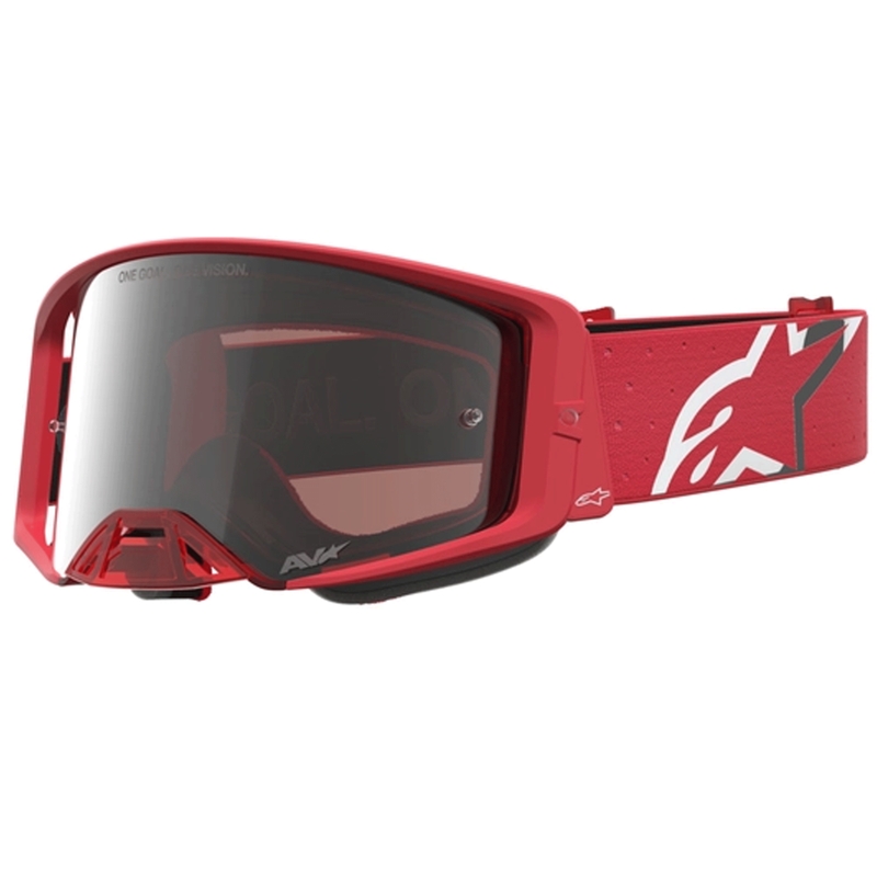Alpinestars Supertech Vesta fluo rød-krom motocrossbriller