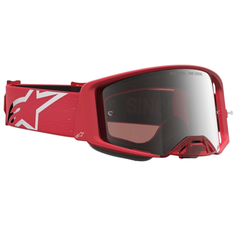 Alpinestars Supertech Vesta fluo rød-krom motocrossbriller