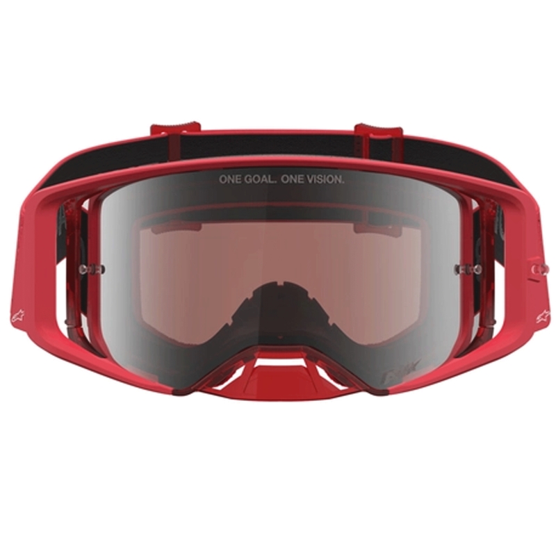 Alpinestars Supertech Vesta fluo rød-krom motocrossbriller