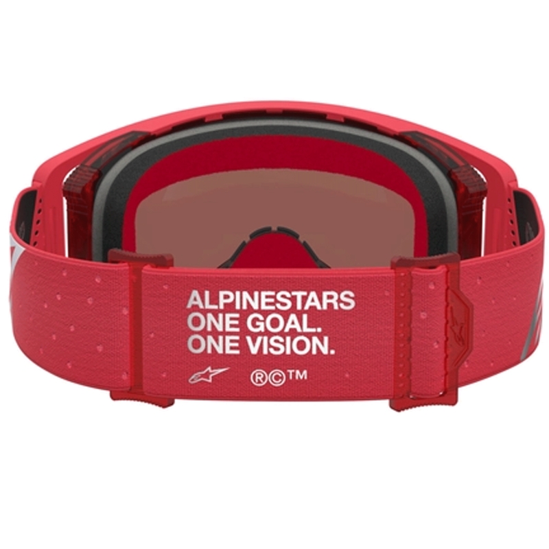 Alpinestars Supertech Vesta fluo rød-krom motocrossbriller