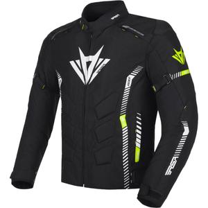 Motorcykeljakke RSA Rider sort-hvid-fluo gul 2 - II. kvalitet