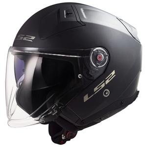 Åben motorcykelhjelm LS2 OF603 Infinity II Solid Black Matte - II. kvalitet