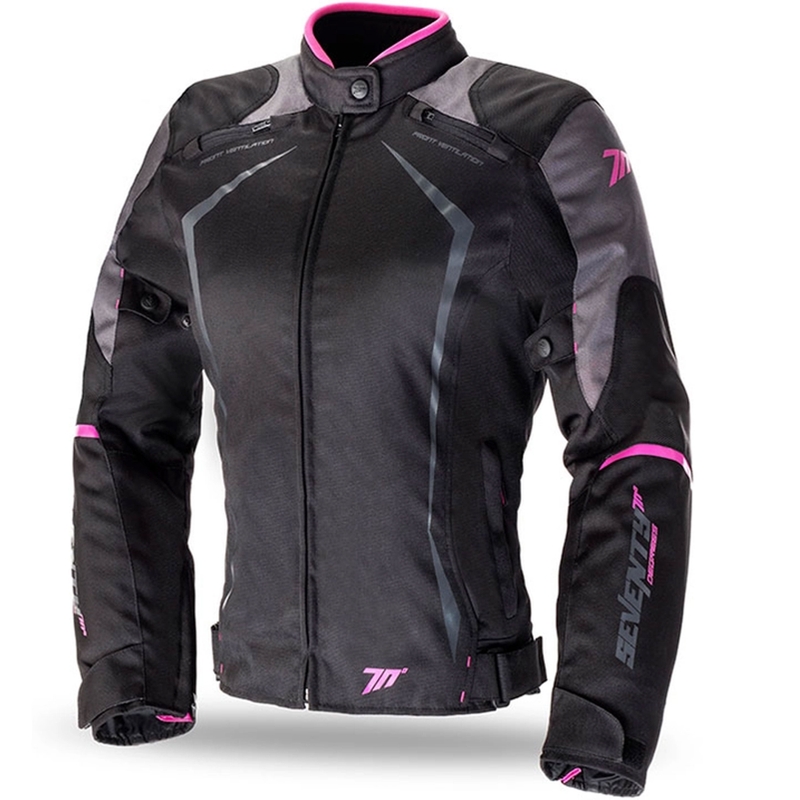Motorcykeljakke til kvinder SEVENTY DEGREES SD-JR49 sort og pink - II. kvalitet