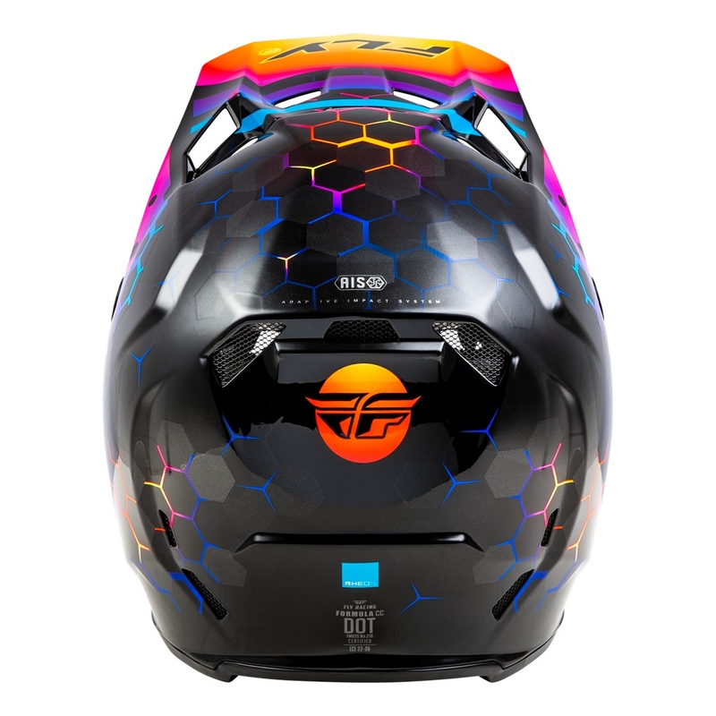 Motocrosshjelm FLY Racing Formula CC Tektonic sort-gul-pink - II. kvalitet