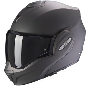 Sammenklappelig motorcykelhjelm Scorpion EXO-TECH EVO Solid mat antracit - II. kvalitet