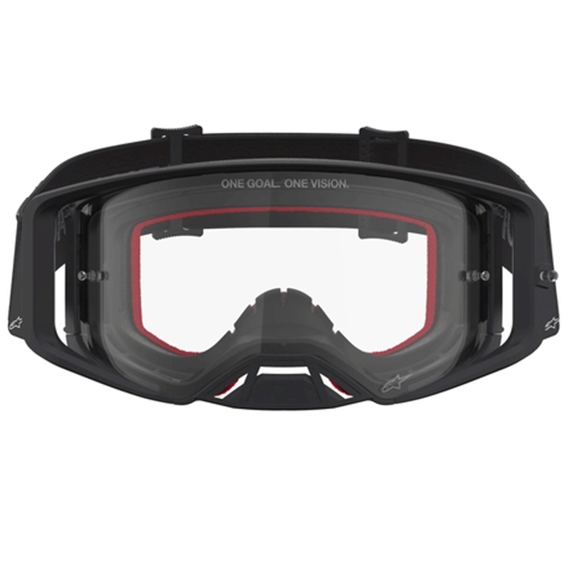 Alpinestars Supertech Vesta motocrossbriller sort-sølv med klar plexiglas