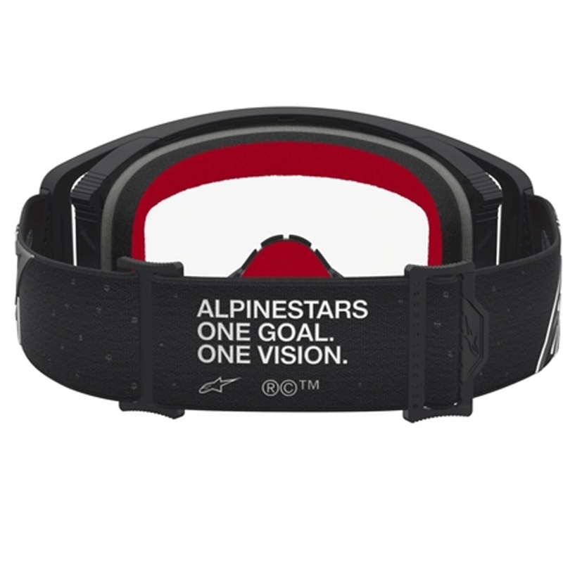 Alpinestars Supertech Vesta motocrossbriller sort-sølv med klar plexiglas
