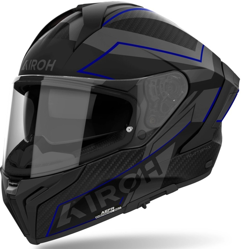 Integreret motorcykelhjelm Airoh MATRYX Sentinel mat blå