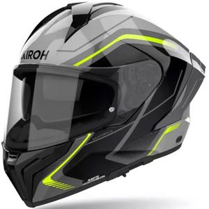 Airoh MATRYX Bred motorcykelhjelm sort-grå-gul