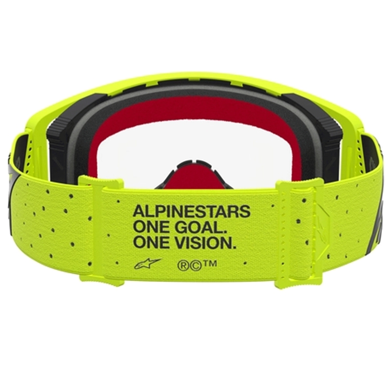 Alpinestars Supertech Vesta fluo gul-sorte motocrossbriller (klar plexiglas)