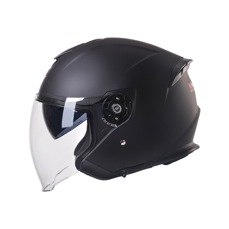 Åben motorcykelhjelm Street Racer SR 01 MotoZem Performance sort udsalg