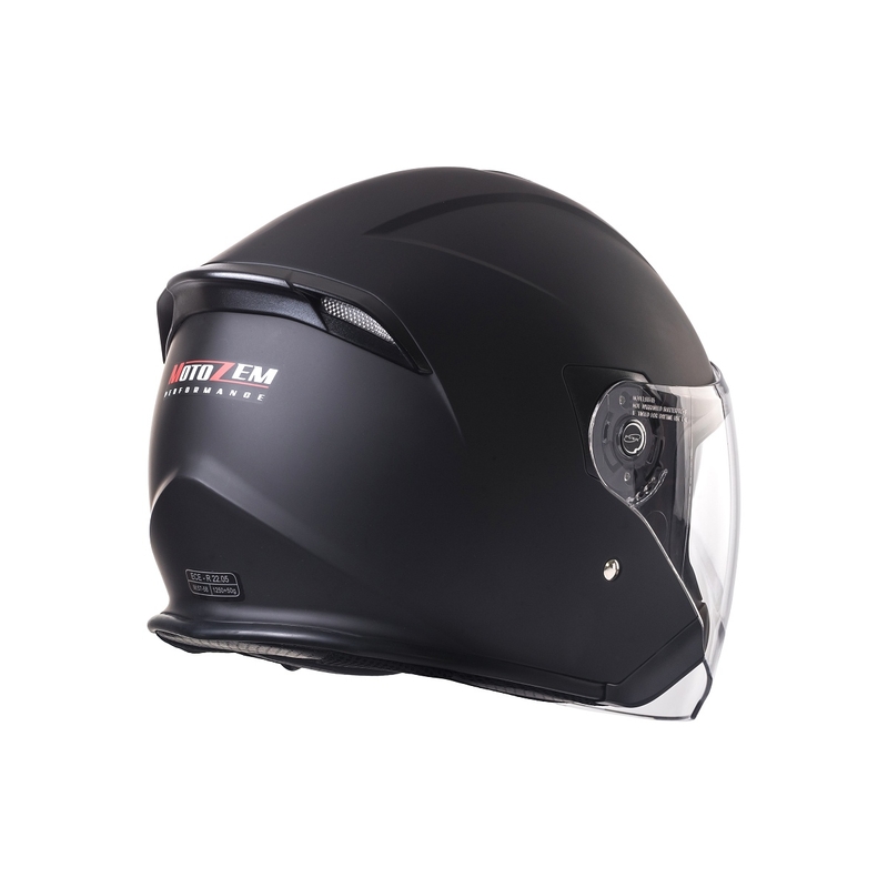 Åben motorcykelhjelm Street Racer SR 01 MotoZem Performance sort udsalg