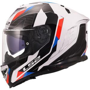 Integralhjelm LS2 FF818 Storm III Sports blank hvid-blå-rød - II. kvalitet