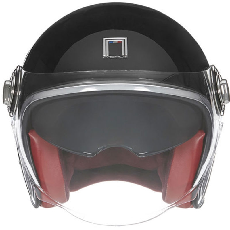 NOX PREMIUM Heritage åben motorcykelhjelm, sort - II. kvalitet