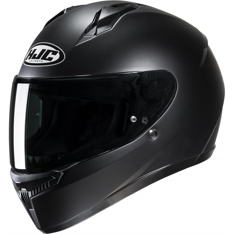 HJC C10 Solid semi-flad full face motorcykelhjelm, sort - II. kvalitet