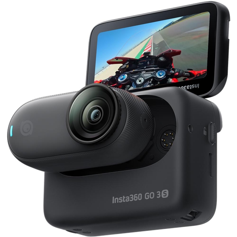 Insta360 GO 3S Motorcykel In-Helm POV Bundle Actionkamera Sort