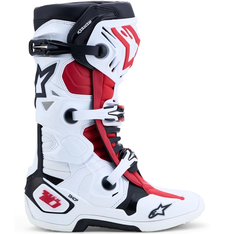Alpinestars TECH 10 motocrossstøvler hvid-sort-rød
