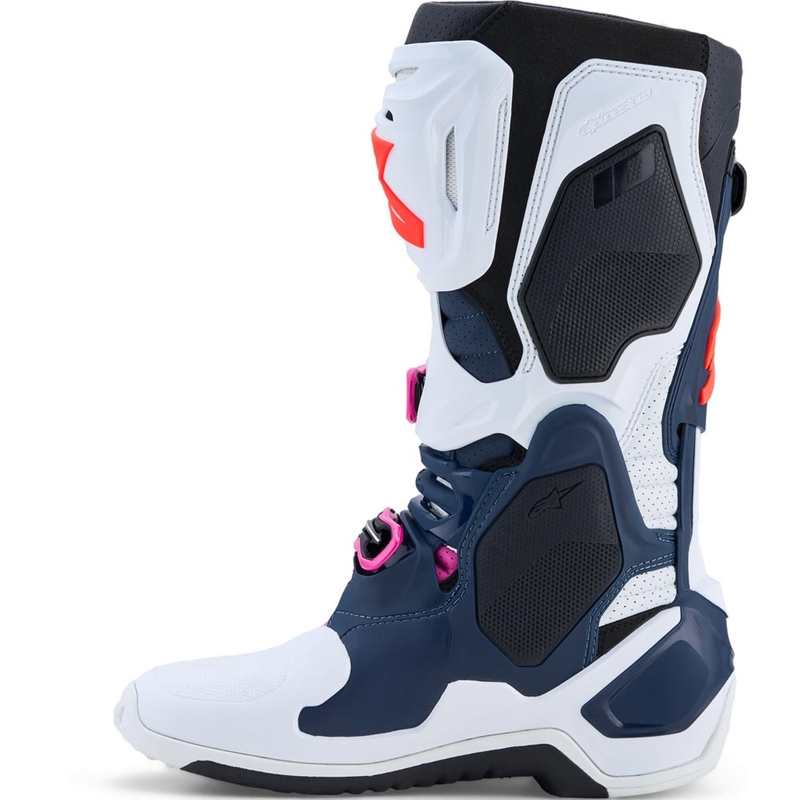 Alpinestars TECH 10 Supervented motocrossstøvler mørkeblå-hvid-sort-lilla