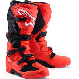 Alpinestars TECH 7 Enduro motorcykelstøvler fluo rød-sort