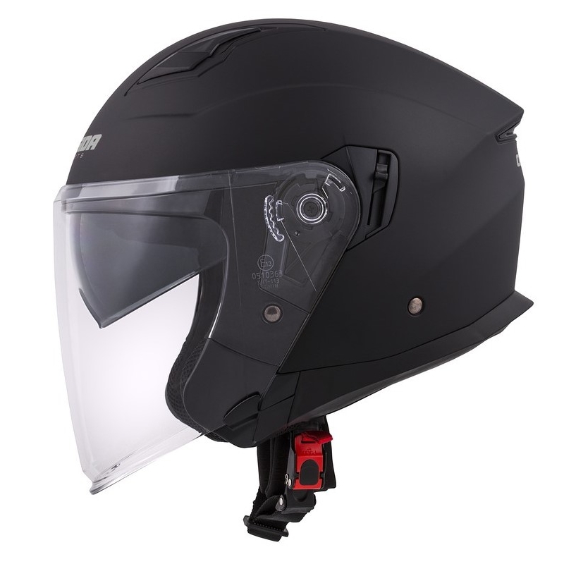 Cassida Jet Tech Open Motorcykelhjelm Sort Mat