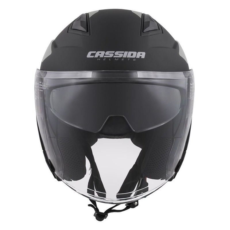 Cassida Jet Tech Corso Open Motorcykelhjelm Sort og grå
