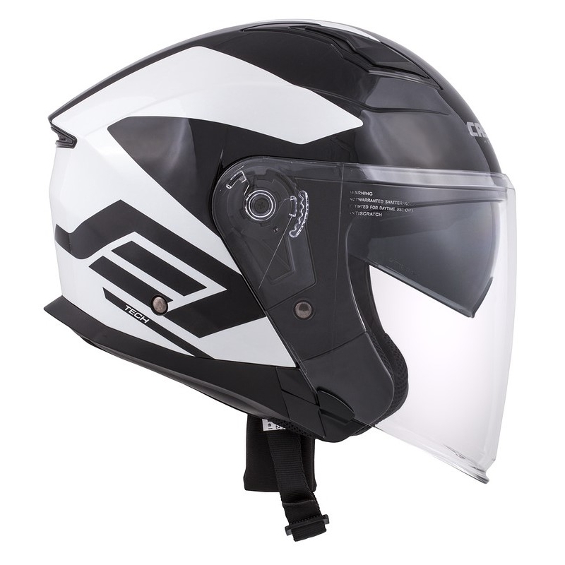 Cassida Jet Tech Corso Open Motorcykelhjelm Sort og hvid