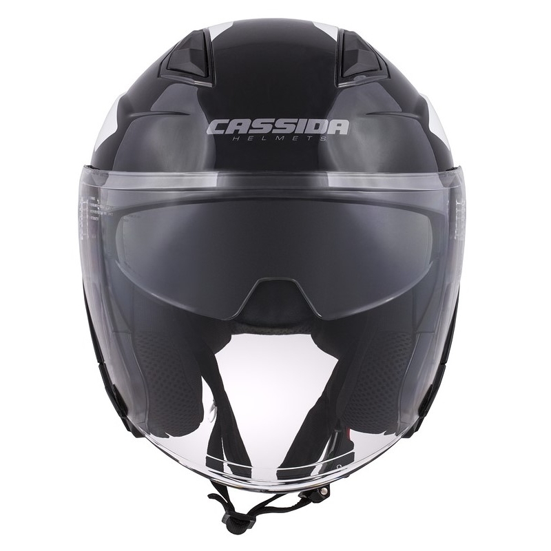 Cassida Jet Tech Corso Open Motorcykelhjelm Sort og hvid