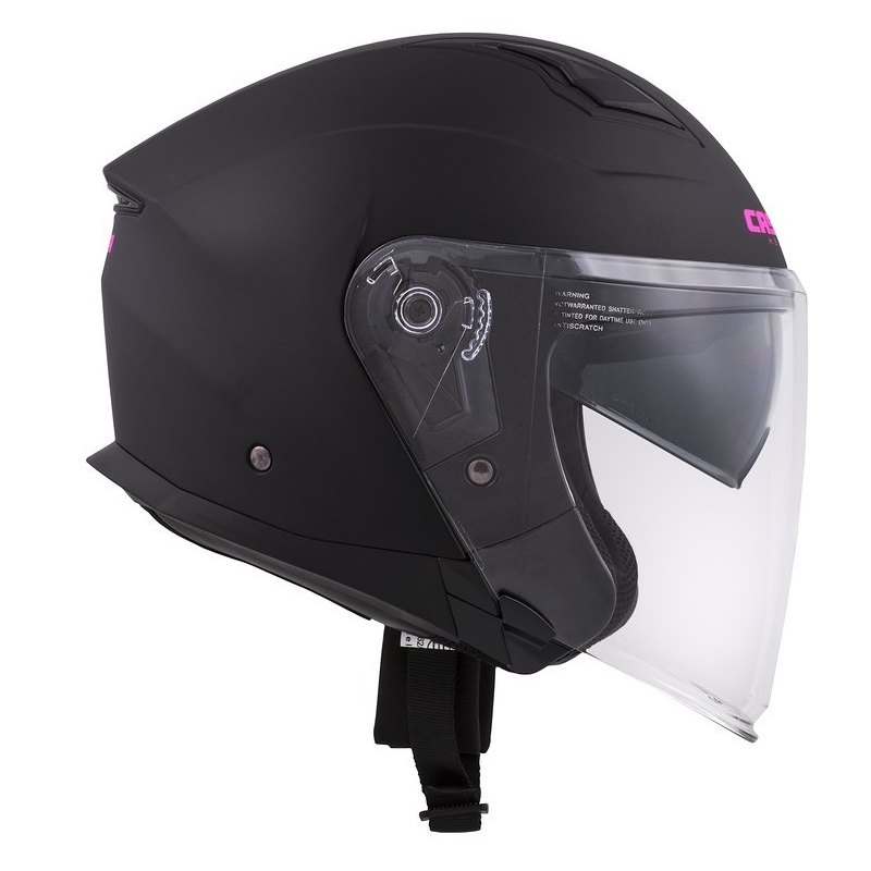 Cassida Jet Tech Open Motorcykelhjelm Sort og Pink