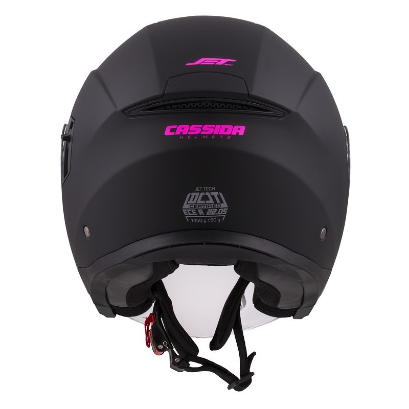Cassida Jet Tech Open Motorcykelhjelm Sort og Pink