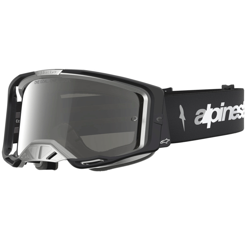 Alpinestars Vision 8 Amber motocrossbriller sort-sølv
