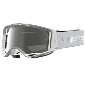Alpinestars Vision 8 Amber hvid-sølv motocrossbriller