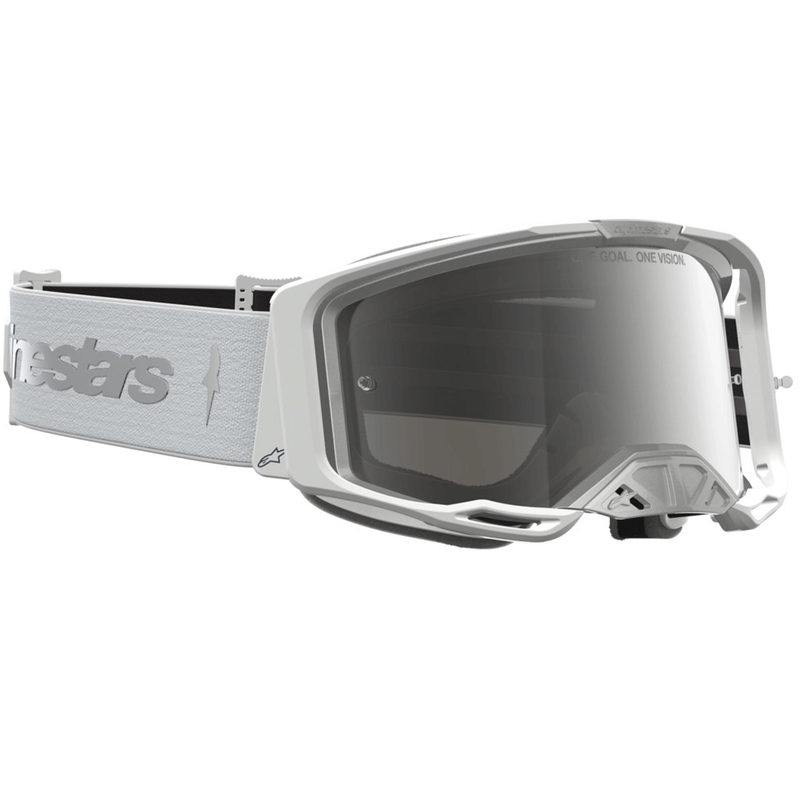 Alpinestars Vision 8 Amber hvid-sølv motocrossbriller