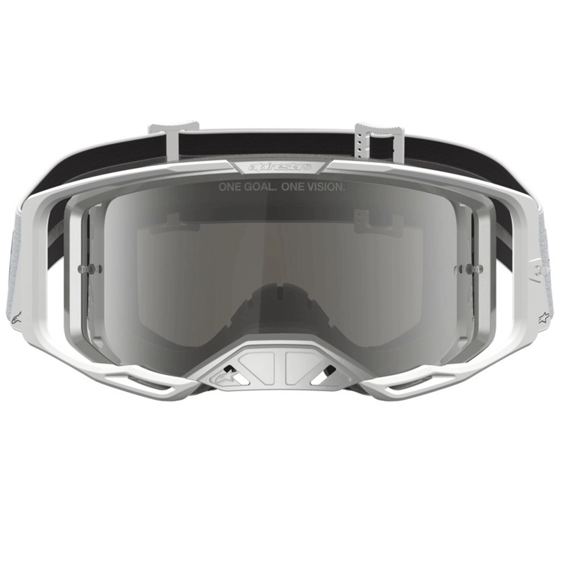 Alpinestars Vision 8 Amber hvid-sølv motocrossbriller