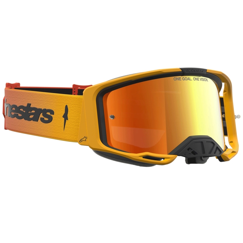 Alpinestars Vision 8 Amber motocrossbriller gul-rød-sort