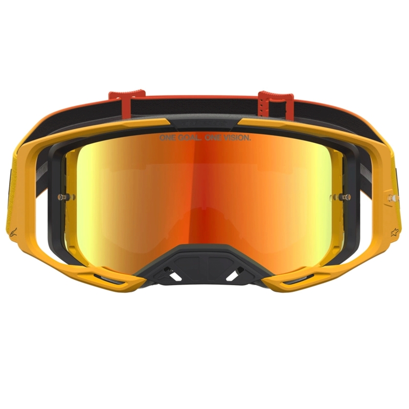 Alpinestars Vision 8 Amber motocrossbriller gul-rød-sort