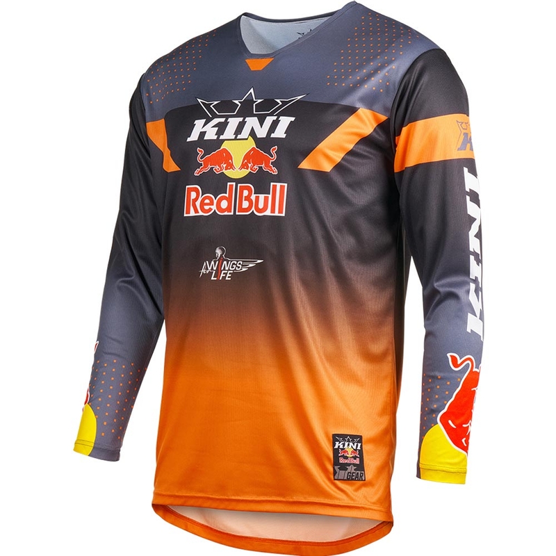 Motocross trøje KINI Red Bull 2.0 MXC grå-orange