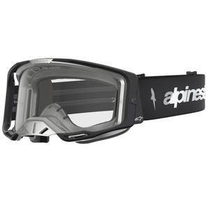 Alpinestars Vision 8 Amber motocrossbriller sort-sølv med klar plexiglas