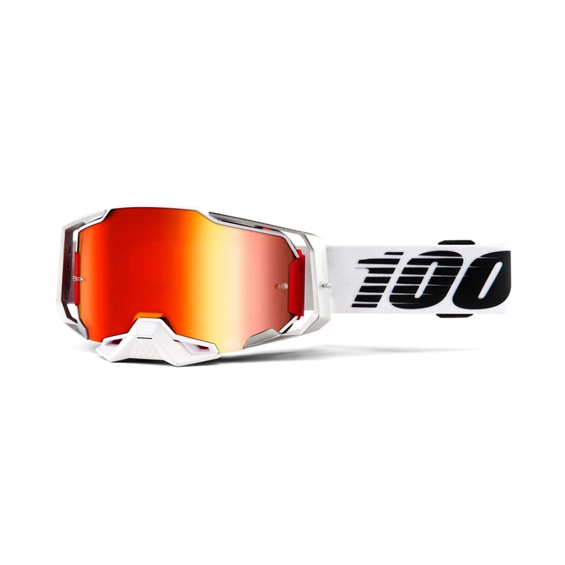 Motocrossbriller 100% ARMEGA Lightsaber (rød krom plexi)