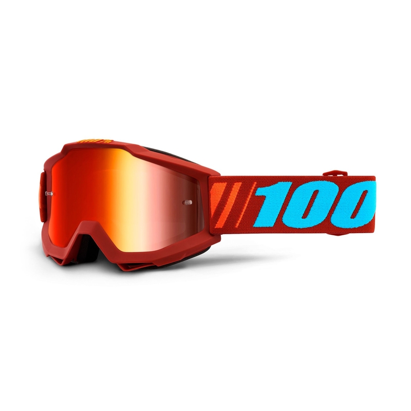 Motokrosové brýle 100% Accuri DAUPHINE (červené zrcadlové plexi)