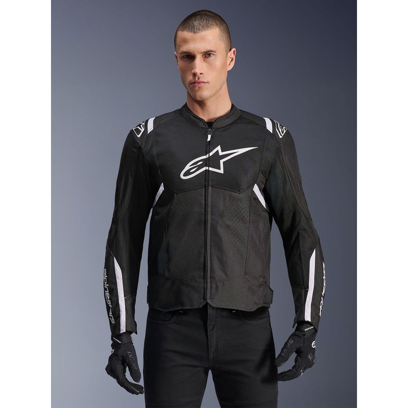 Alpinestars T-SPS Air V2 motorcykeljakke sort-hvid