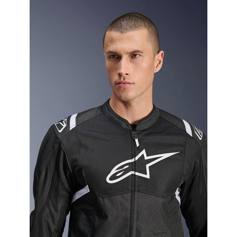 Alpinestars T-SPS Air V2 motorcykeljakke sort-hvid