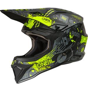 Motocross hjelm O'Neal 1SRS Vibrant mat sort-fluo gul