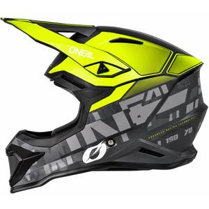Motocross hjelm O'Neal 1SRS Voltixx mat sort-fluo gul