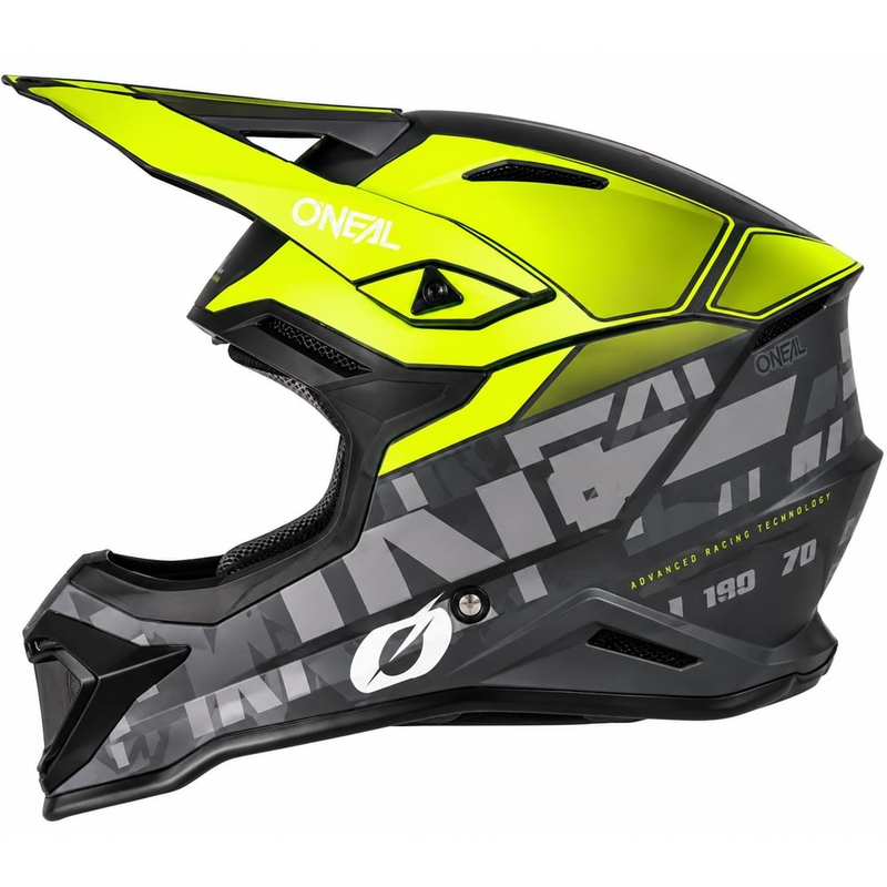 Motocross hjelm O'Neal 1SRS Voltixx mat sort-fluo gul